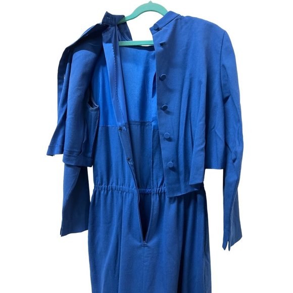 Doncaster Custom Royal Blue Executive Vintage Dress - Picture 13 of 14